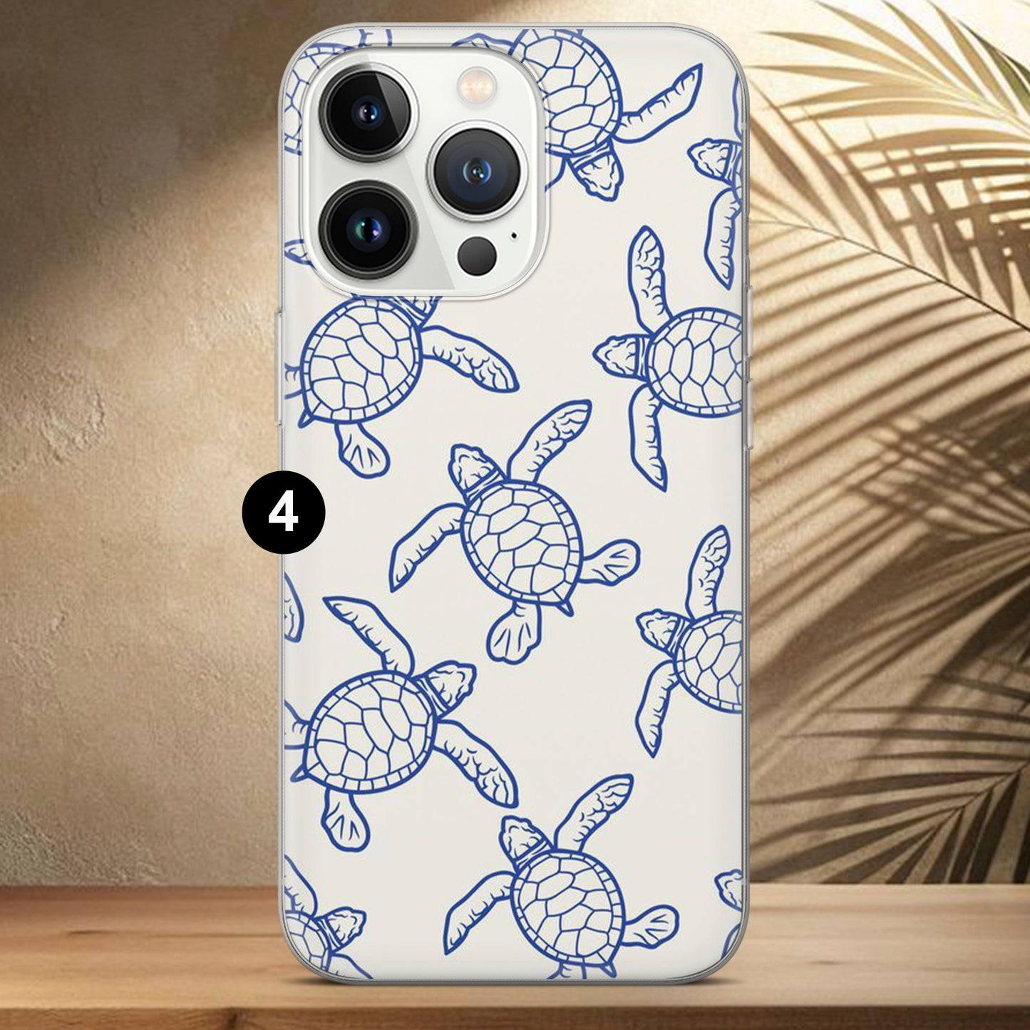 Sea Turtle Phone Case Seashell Nautical Cover for iPhone 17, 17Pro, 16, 15, 14, 13, 12, Samsung S25 S24Fe, S23, A16, A56, Pixel 10Pro, 9A